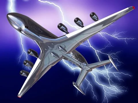 Airplane crash Stock Illustration