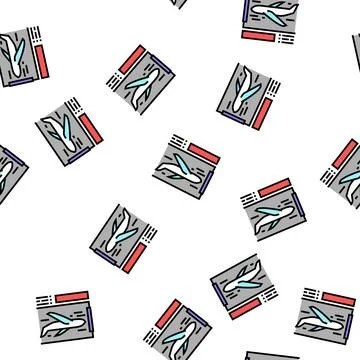 Airplane crash test vector seamless pattern Stockillustratie