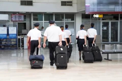 Airplane crew Stock Photos