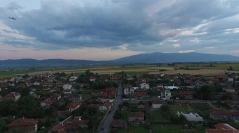 Airplane departs at Sofia Video stock 67468590