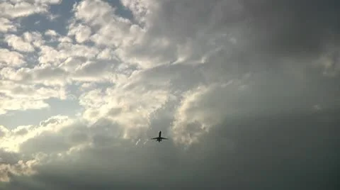 Airplane departure Stock Footage 10731824