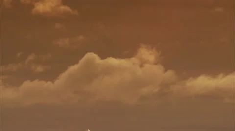 An airplane departures Stock Footage 11285308