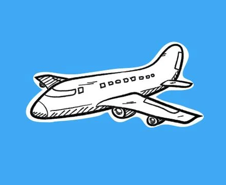 Airplane Doodle Stock Illustration