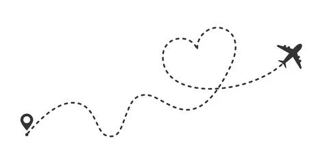 Airplane dotted path tracking vector illustration isolated on white Illustrazione stock