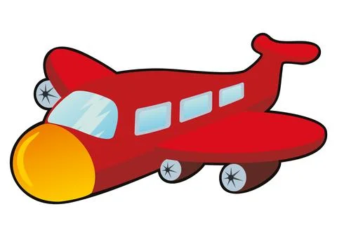 Airplane in the drawing Stock Illustration