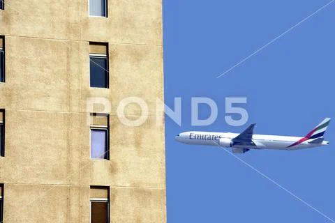 Airplane of Emirates Airline Stock Photos