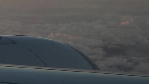 Airplane Engine Above a Vast Cloud Horizon Stock Footage 341872855