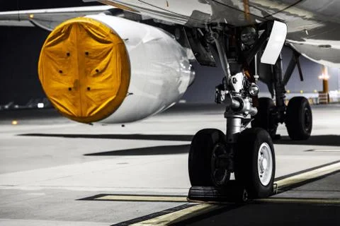 Airplane engine close up Stock Photos