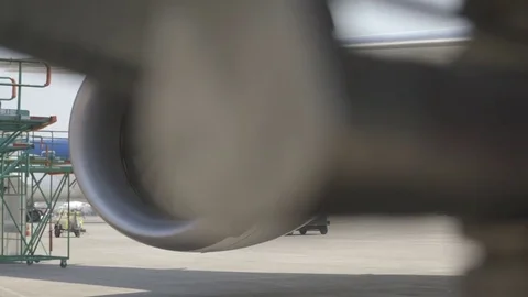 Airplane engine Stock Footage 77099858