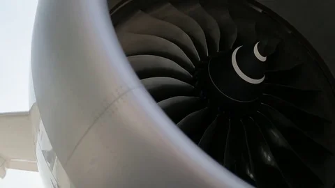 Airplane engine Stock Footage 77100550