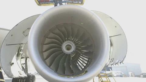 Airplane engine Stock Footage 77101080