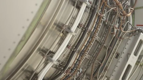 Airplane engine Stock Footage 77129437