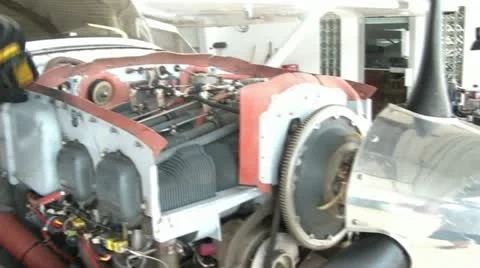 Airplane Engine Pan Video stock 12570848