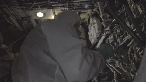 Airplane engine parsing Stock Footage 164475120