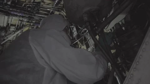Airplane engine parsing Stock Footage 164475160