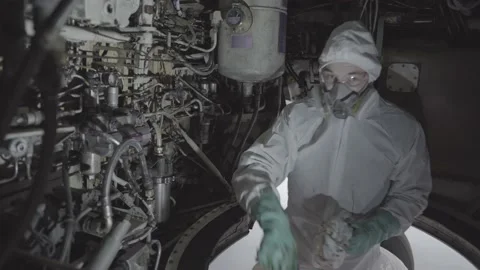 Airplane engine parsing Stock Footage 164475190