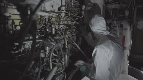 Airplane engine parsing Stock Footage 164475225