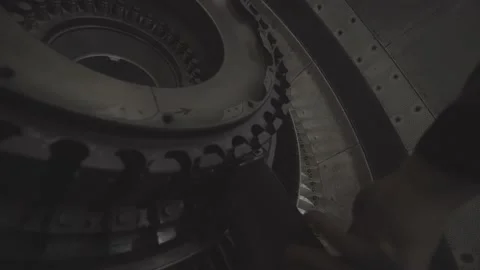 Airplane engine parsing Stock Footage 164475299