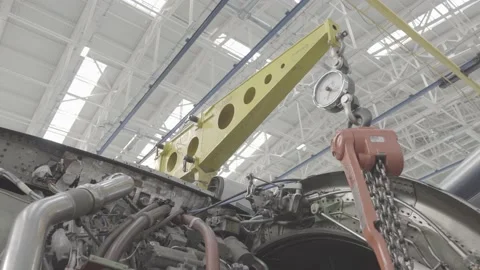 Airplane engine parsing Stock Footage 164475451