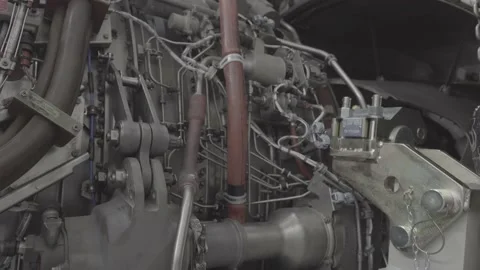 Airplane engine parsing Stock Footage 164475538