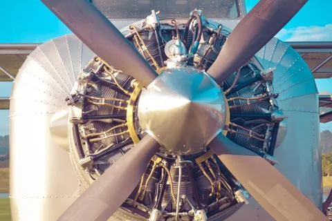 Airplane engine Stock Photos