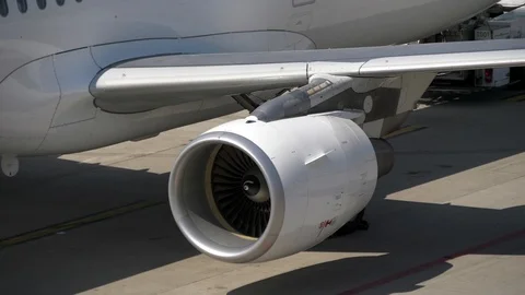 Airplane Engine Turbine Power Technology Stock-Footage 88613984