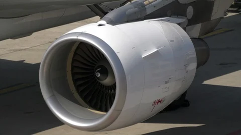 Airplane Engine Turbine Power Technology Video stock 88614110