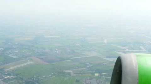 Airplane engine from the window Stock Footage 170097566