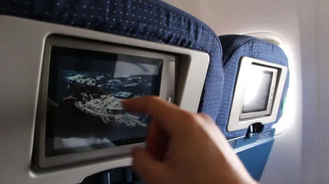 Airplane entertainment console Stock Footage 24885969