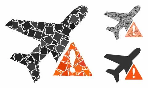 Airplane error Mosaic Icon of Bumpy Pieces Stock Illustration