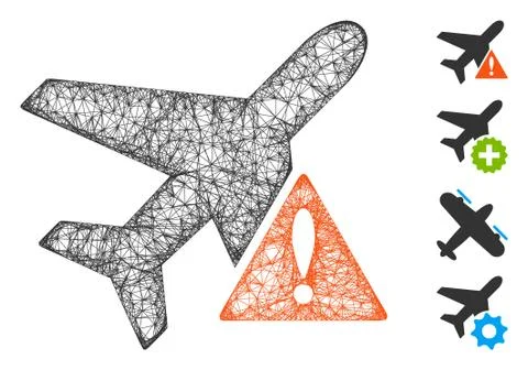Airplane Error Web Vector Mesh Illustration Stockillustratie