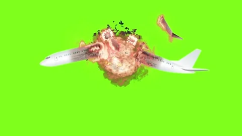 Airplane explodes Video stock 316422648