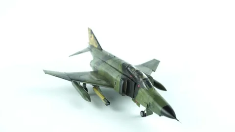 Airplane Fighter Phantom Two Closeup. Stock Footage 282968745