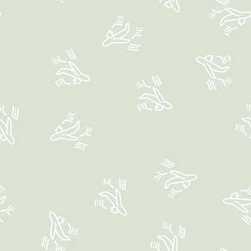 Airplane fire test line seamless pattern Stockillustratie