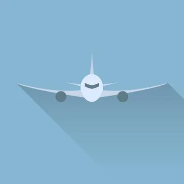 Airplane flat icon Stock Illustration