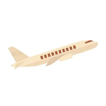 Airplane in flat style isolated on white background Stock Illustration