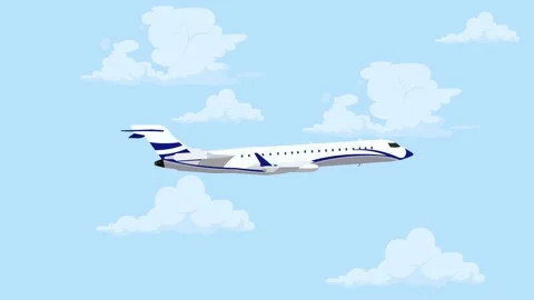 Airplane flaying 4K Stock Footage 232616683