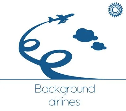 Airplane flies over clouds to the sun Stock Illustration