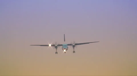 Airplane Flies Over Stock Footage 2183342