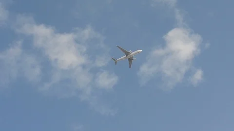 Airplane flies into the sky Stock Footage 100131051