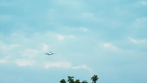 Airplane flies in the sky Stock Footage 280120194