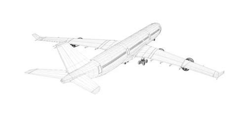 Airplane flight 3D Stock Footage 35471601