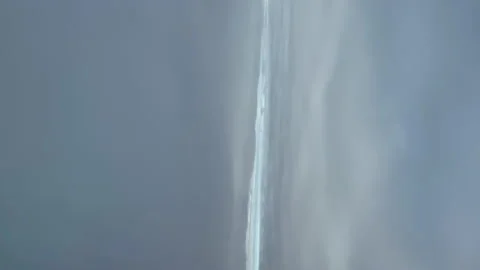 Airplane flight. Clouds from airplane window. Vertical Stock Footage 163659460