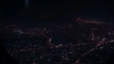 Airplane flight during the day. Nice view through the airplane window Stock Footage 168073842