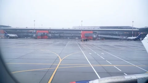 Airplane flight during the day. Nice view through the airplane window Stock-Footage 168074016