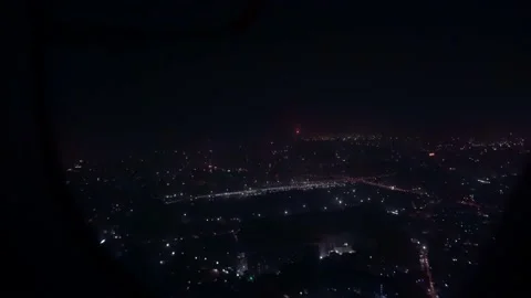 Airplane flight during the day. Nice view through the airplane window Vídeo Stock 168369427