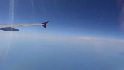 Airplane flight. Going for landing. Stock Footage 156654708