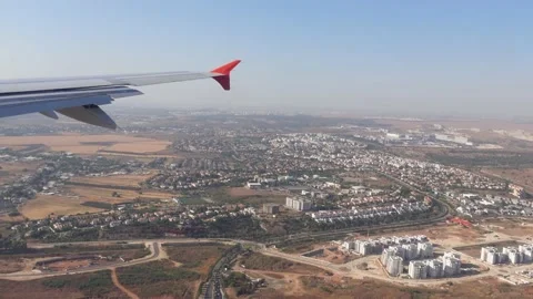 Airplane flight. Going for landing Stock Footage 156654734