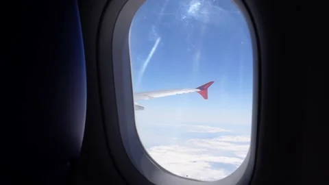 Airplane flight. Going for landing. Stock Footage 156654757