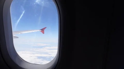 Airplane flight. Going for landing Stock Footage 156654780